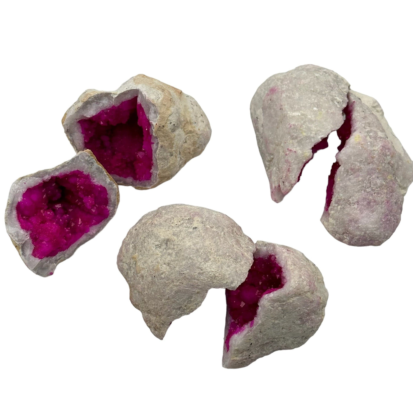 Hot Pink Color Dyed Geodes