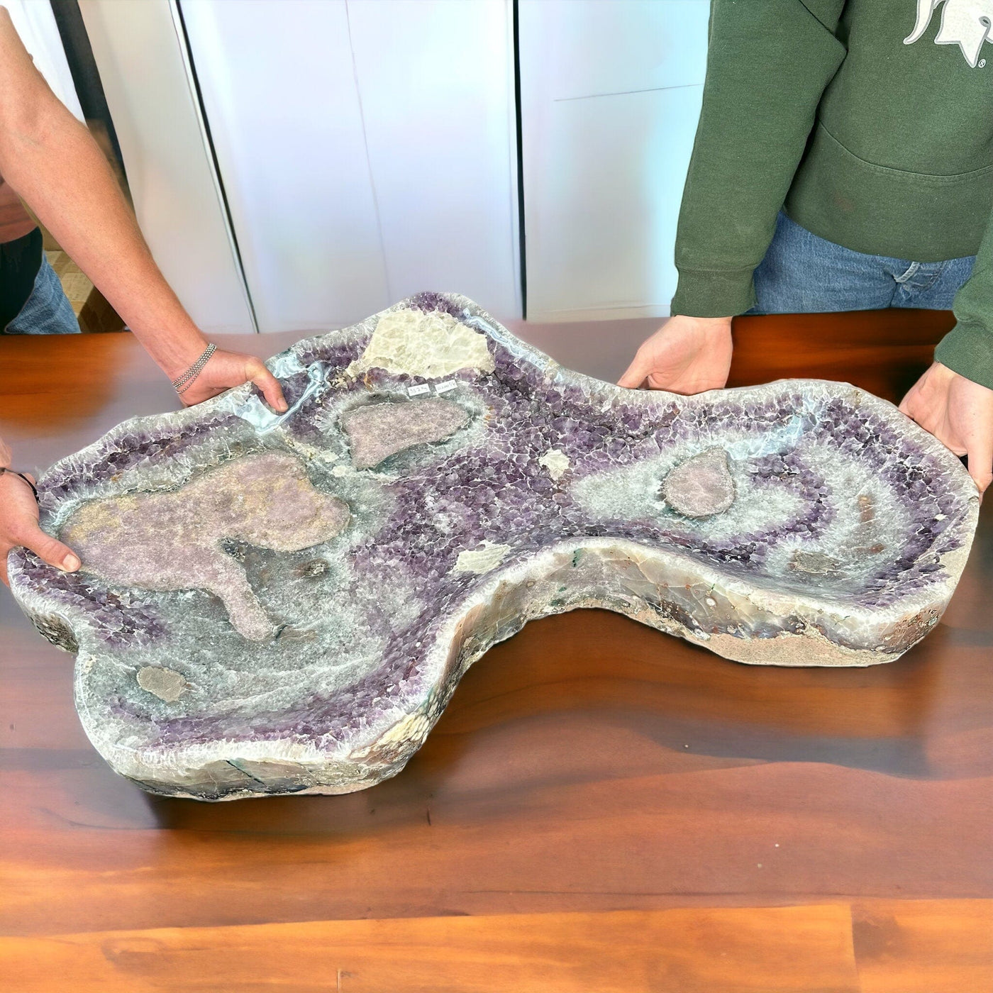Amethyst Crystal Freeform Shaped Bowl - Super Large Amazing Stone Dish