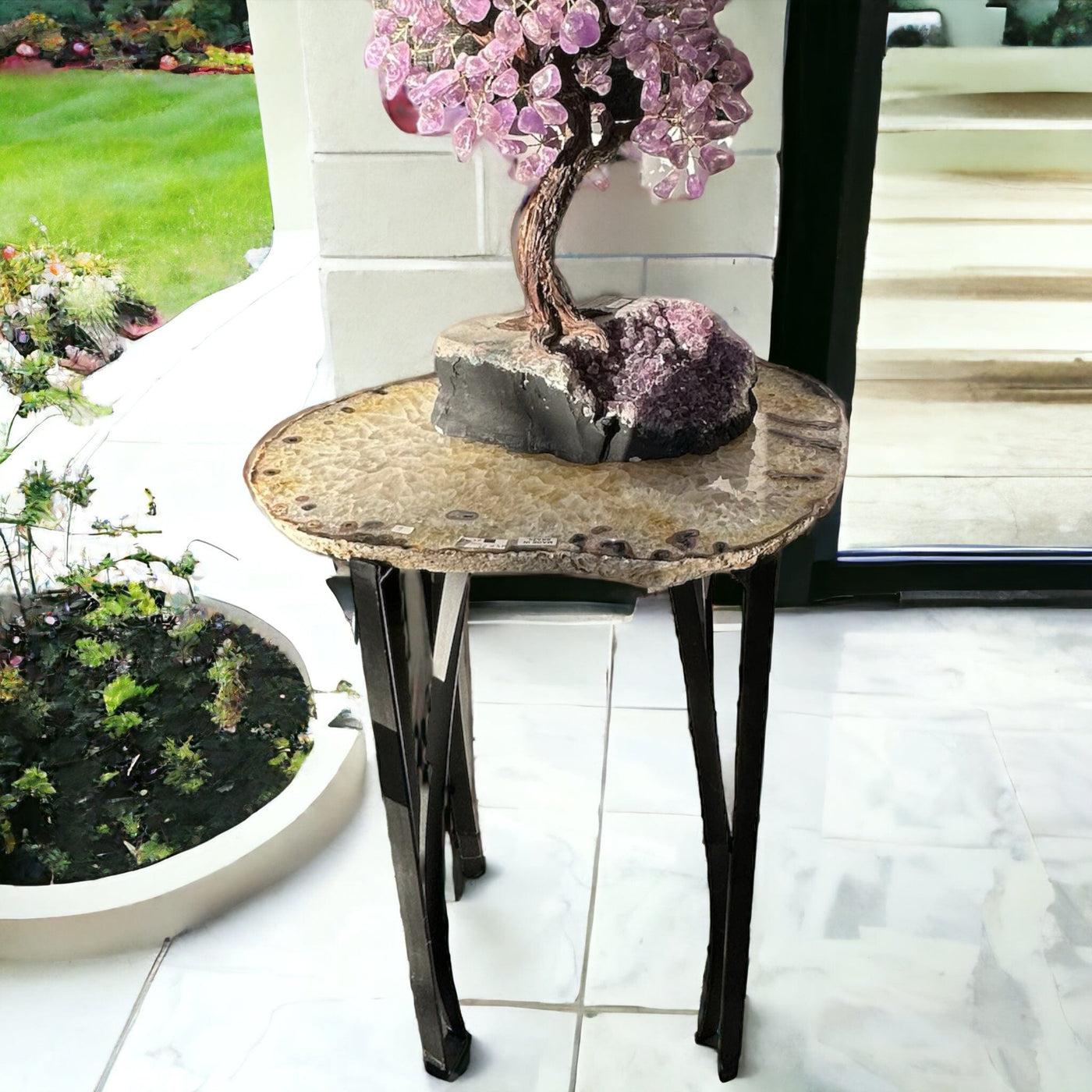 Natural Agate Crystal Table - Crystal Home Decor -