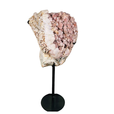 Large Pink Amethyst Freeform on Metal Stand - Crystal Decor