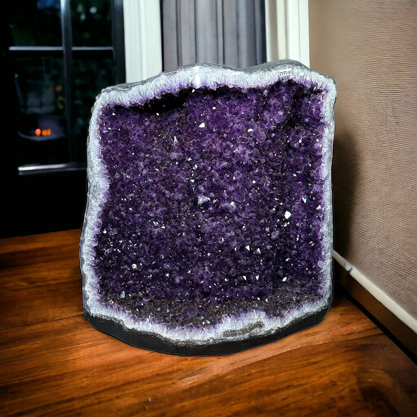 Amethyst Freeform from Brazil - Extra Large - 3ft Tall - displayed as home decor 