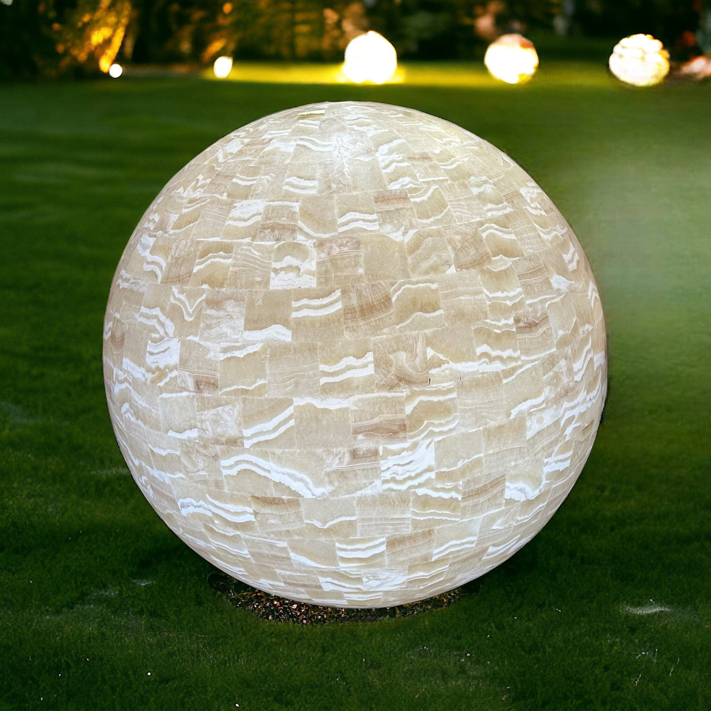 lamp can be displayed in yard or indoors