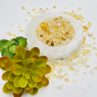 Citrine Tiny Chip Stones - Yellow Gemstones - One Pound bags