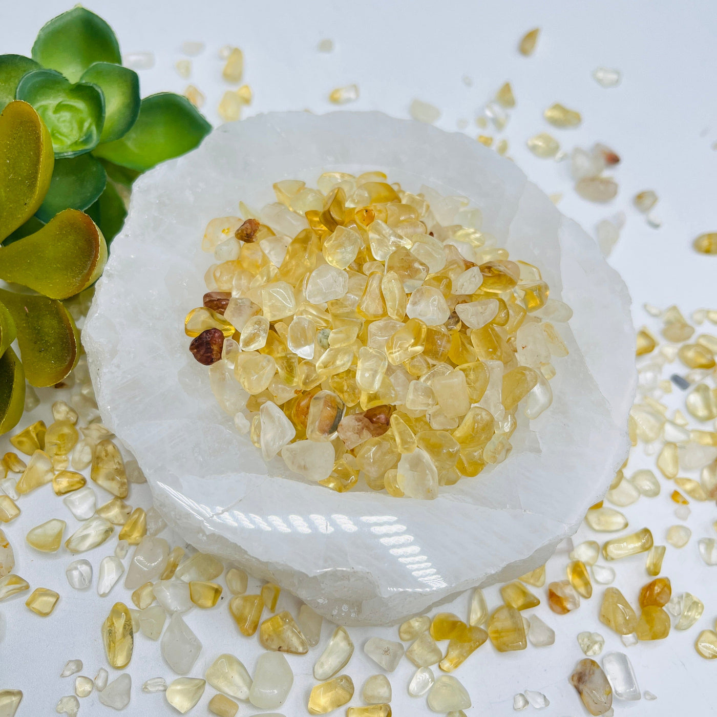 Citrine Tiny Chip Stones - Yellow Gemstones - One Pound bags