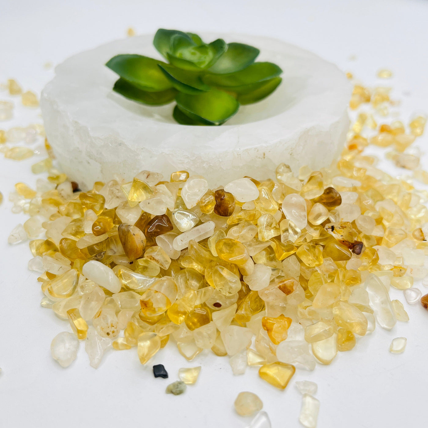 Citrine Tiny Chip Stones - Yellow Gemstones - One Pound bags