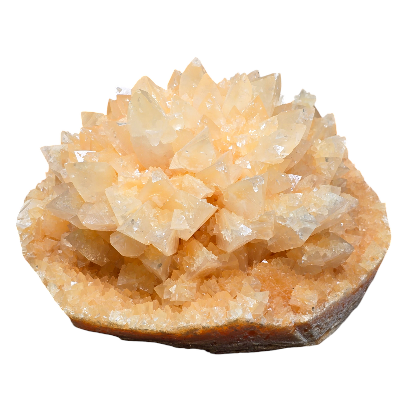 Yellow Calcite Flower - High Grade Large Crystal Cluster from China back view