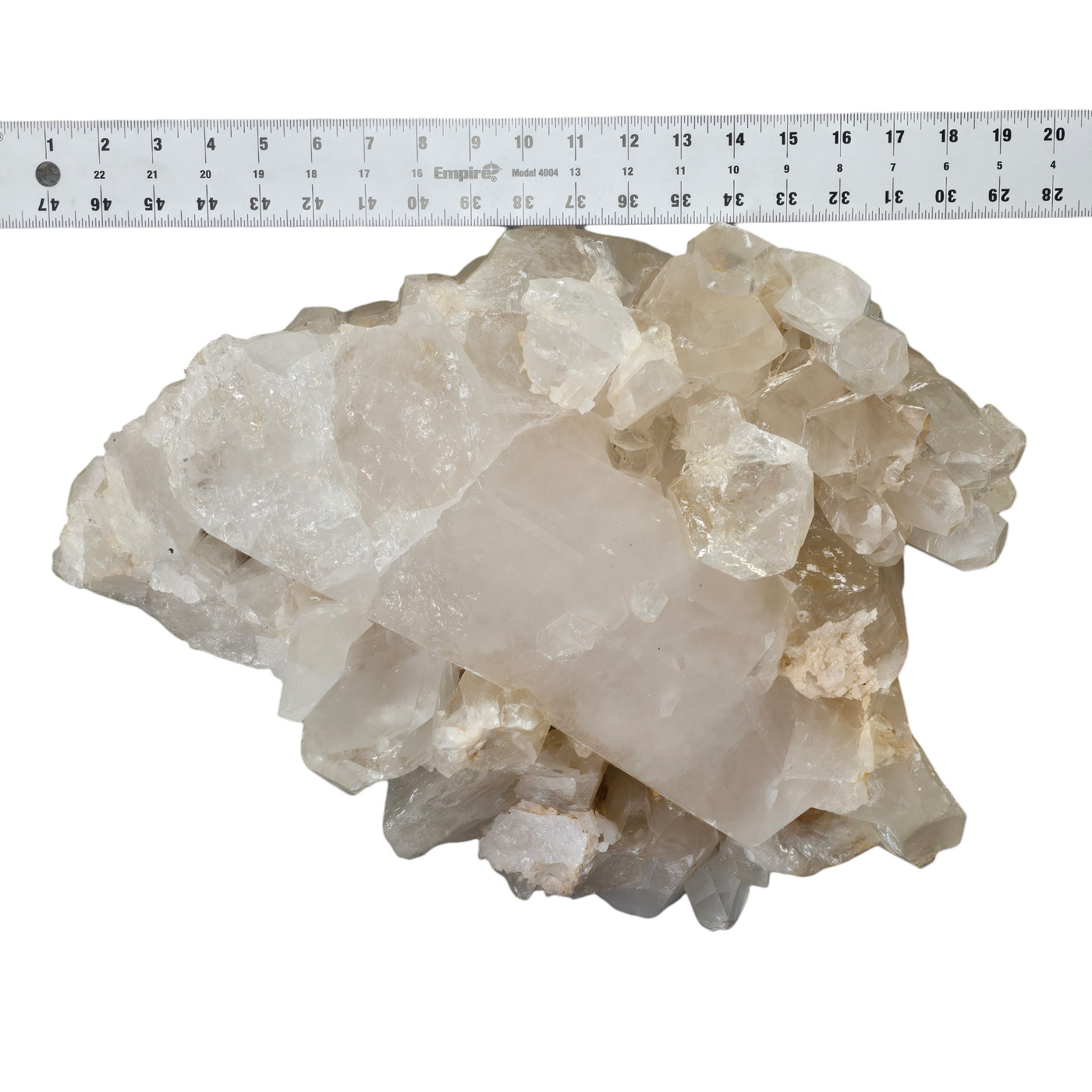 Giant Crystal Quartz Cluster #2 with ruler for size reference