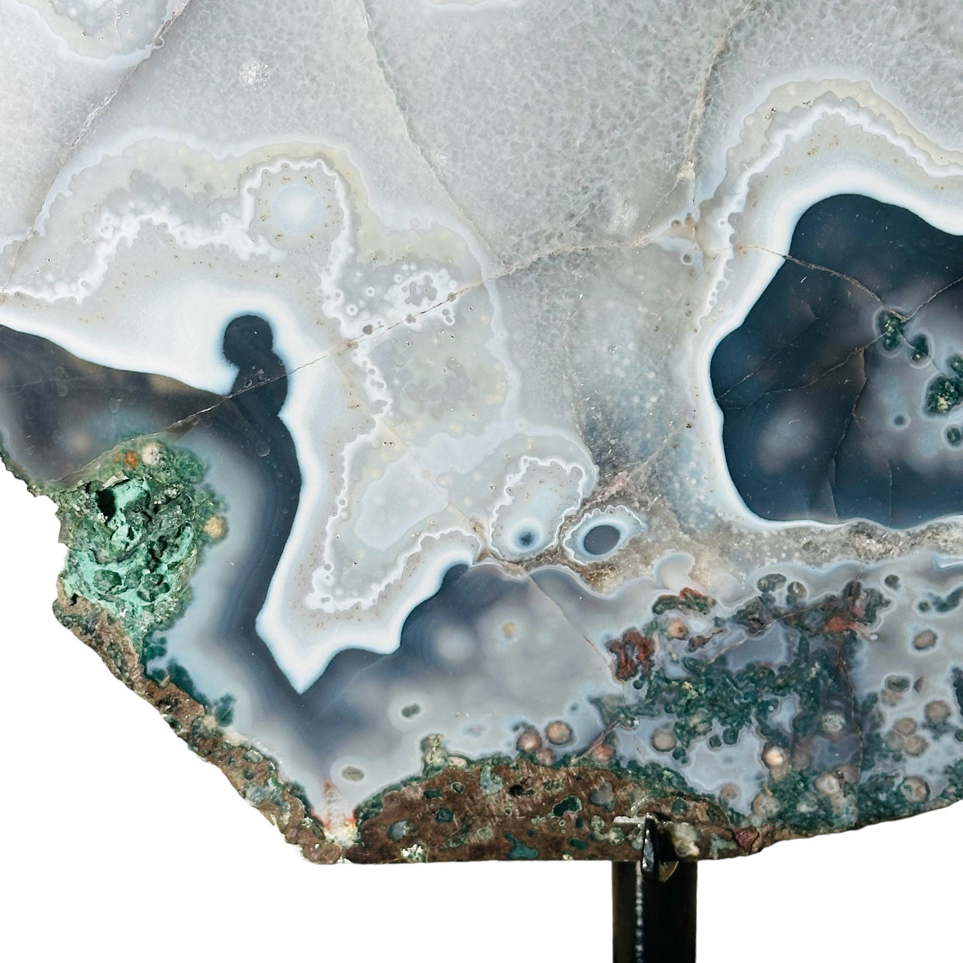 close up of the details on the natural agate