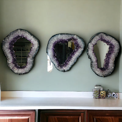 Amethyst Crystal Point Mirror - You Choose -