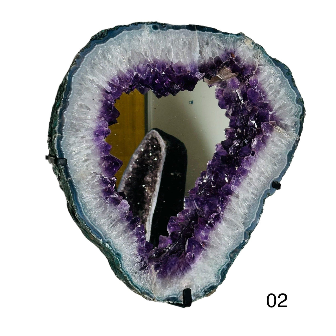 Amethyst Crystal Point Mirror - You Choose - option 02