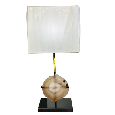 Natural Agate Slice Lamp