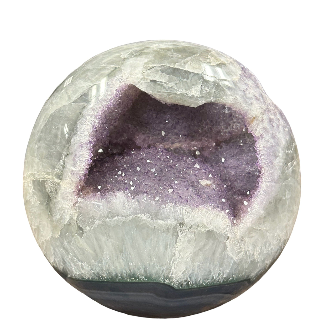 Amethyst Agate Crystal Sphere - Large Sphere