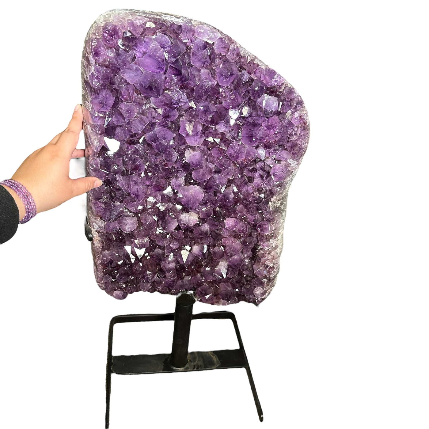 hand next to amethyst for size reference 