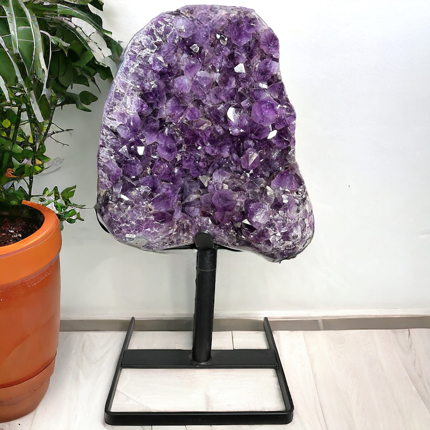 Amethyst Cluster on Rotating Metal Stand - Over 79pounds!