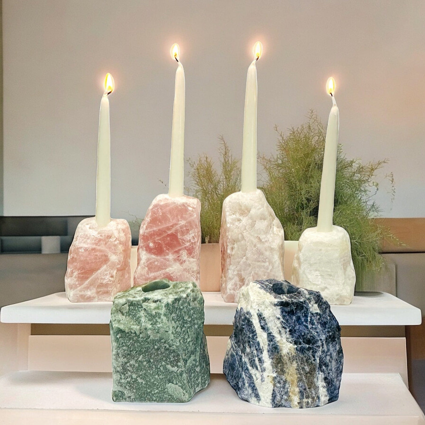 candle holders displayed as home decor