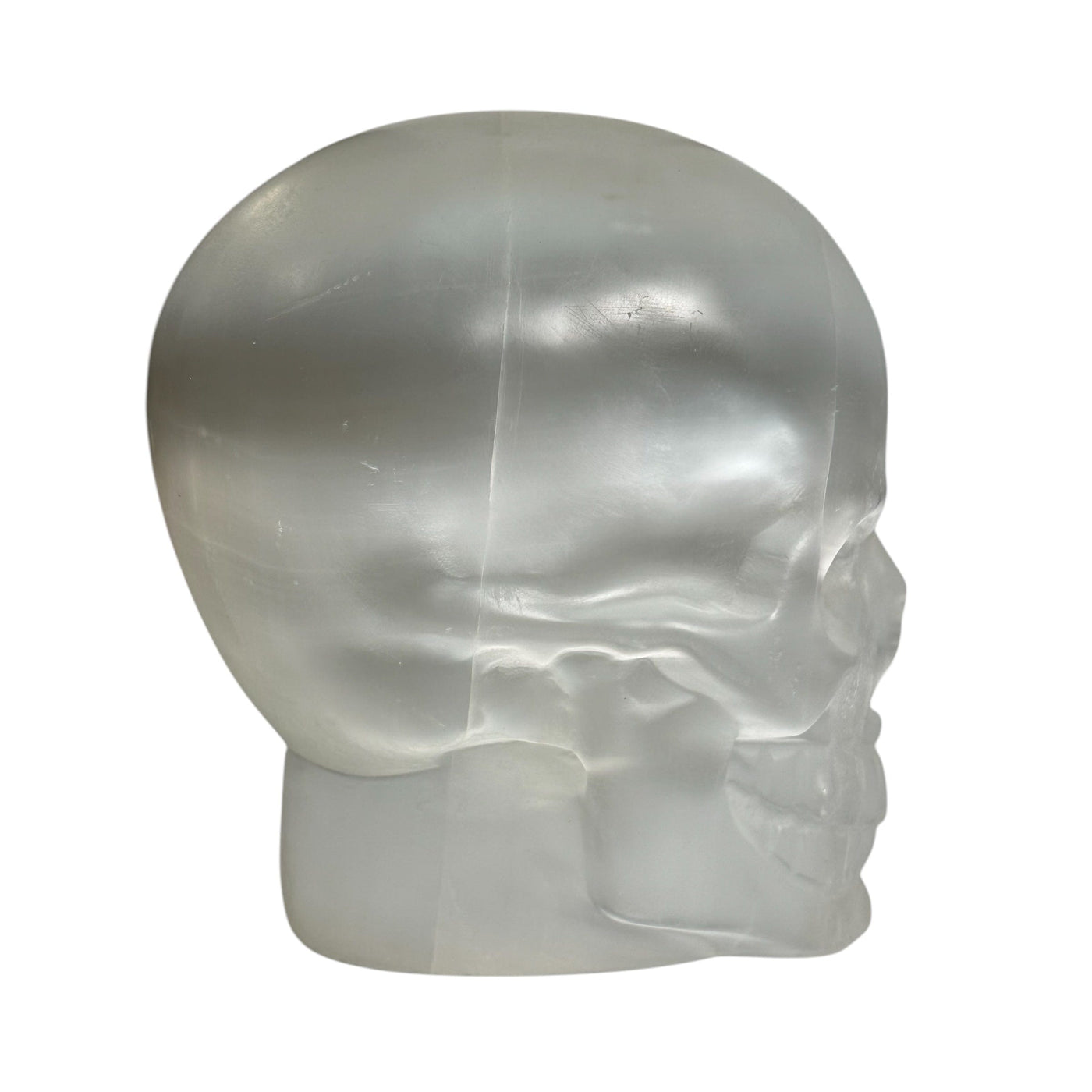 close up of the engraved details on this crystal skull