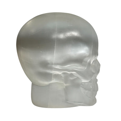 close up of the engraved details on this crystal skull