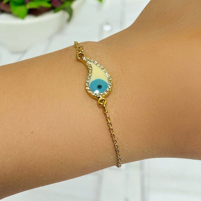 protection bracelet on wrist for size reference 