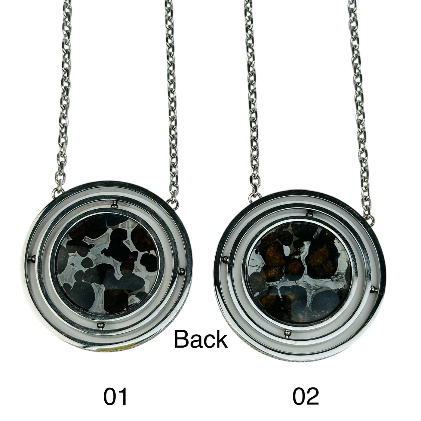 back side of the crystal pendants 