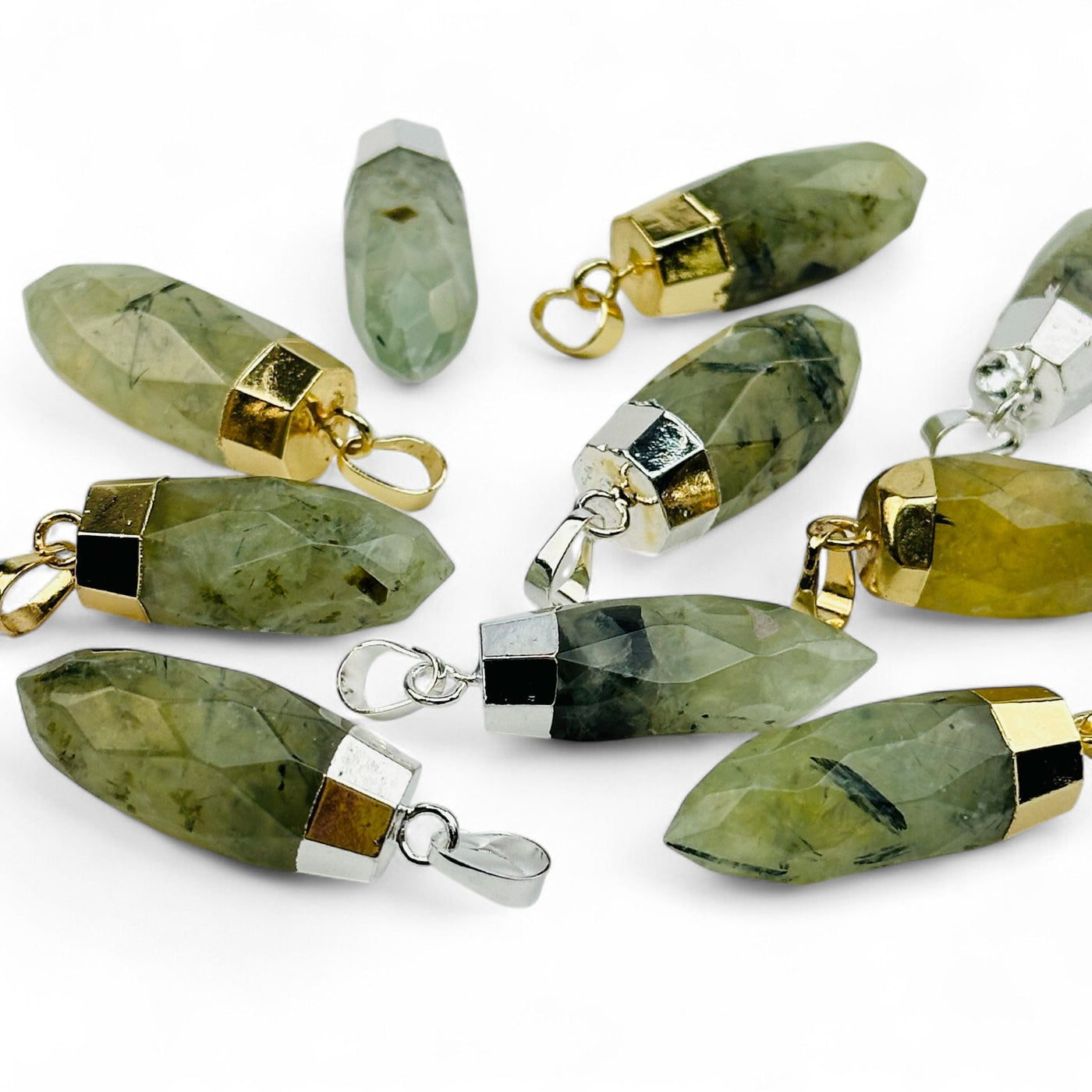 side view of the crystal pendants to show the thickness 