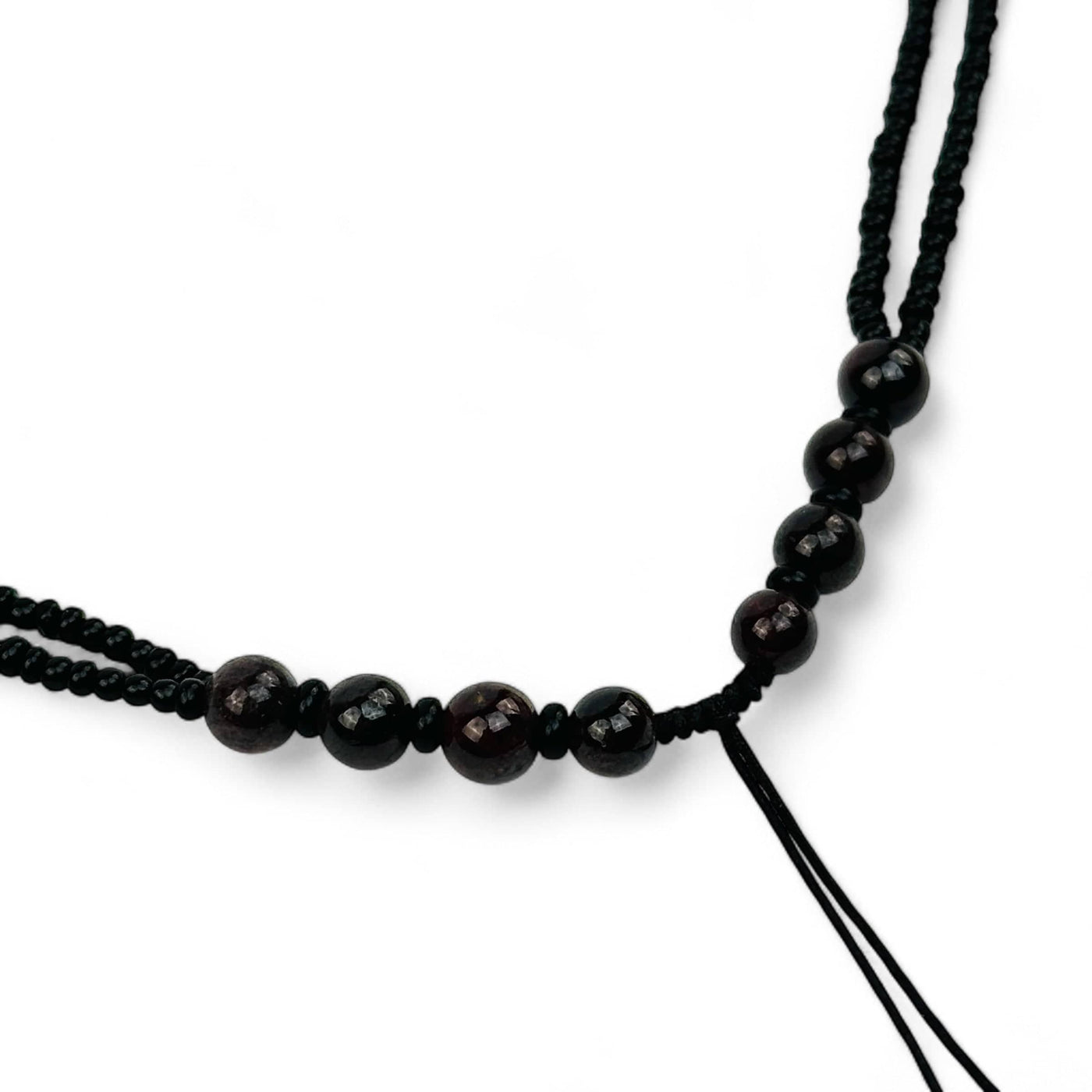 close up of the garnet gemstones 