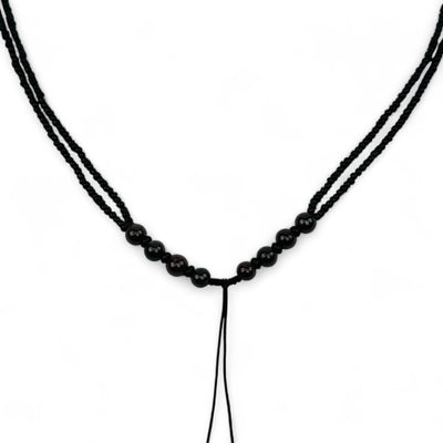 close up of the details on the garnet gemstones 