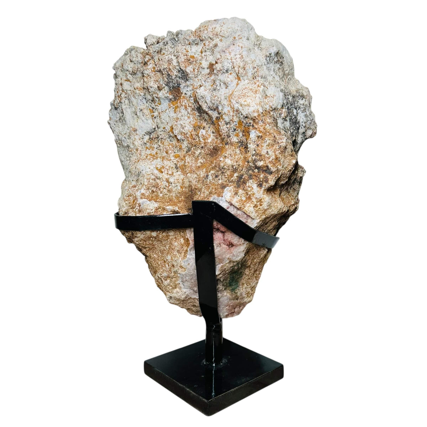 back side of the pink amethyst crystal is natural 