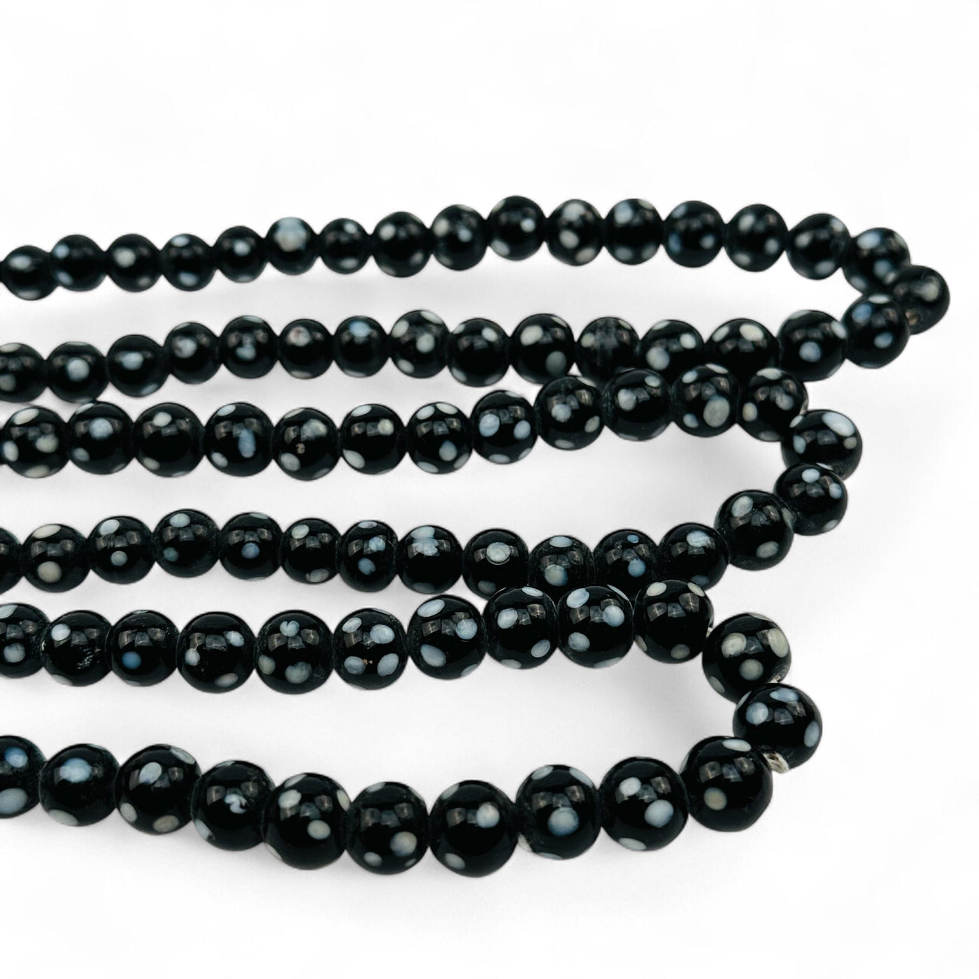 close up of the details on the beads 