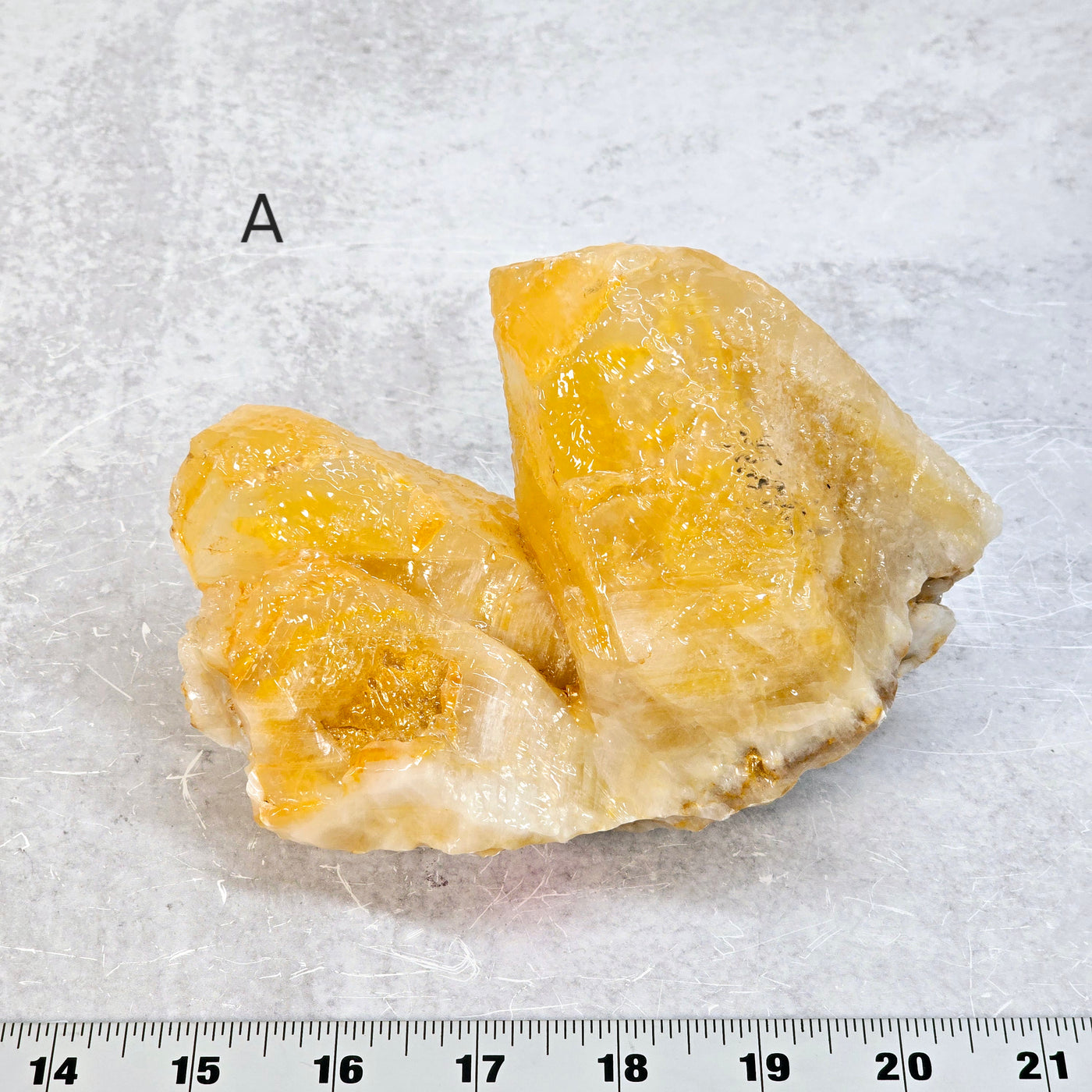 Dogtooth Calcite Crystal Cluster - You Choose #1 variant A labeled with ruler for size reference