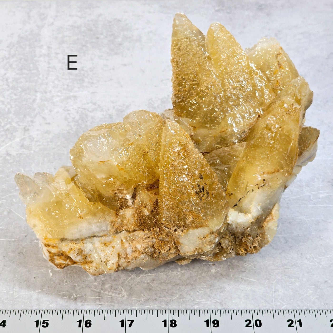 Dogtooth Calcite Crystal Cluster - You Choose #1 variant E labeled with ruler for size reference