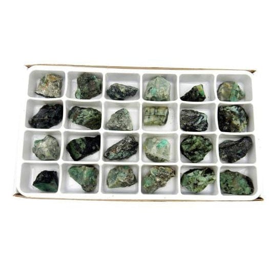 Emerald Rough Stone Crystals Flat Box Bulk Wholesale Crystals 24 piece ...