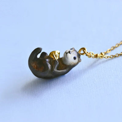 Storybook Porcelain Nature Necklace - available in a sea otter 