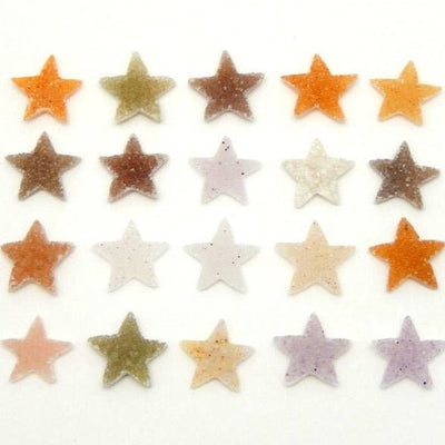 Petite Star Druzy - Druzy Cabochons displayed showing the different colors of stock that is available