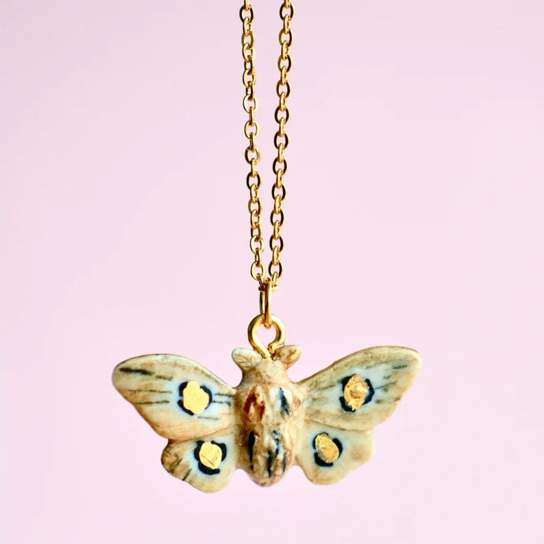 Storybook Porcelain Nature Necklace - available in a moth