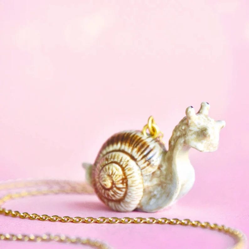 Storybook Porcelain Nature Necklace - available in a snail 