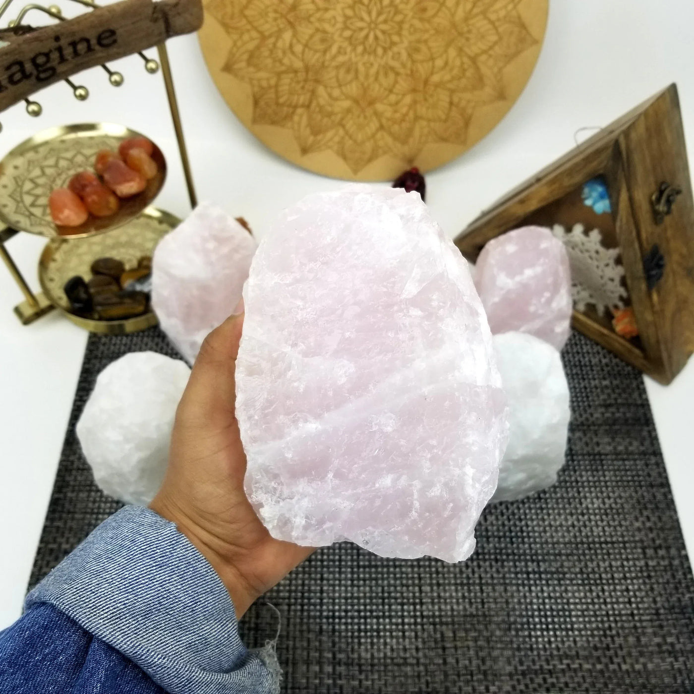 Quartz Rough Stone - Crystal and Rose Quartz - 1 Large Piece – Rock ...