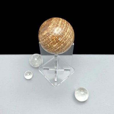 Acrylic Sphere Holder - Crystal Stand from another angle