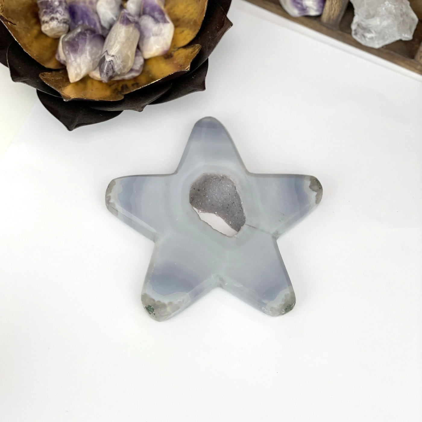 Agate Druzy Crystal Star  - OOAK