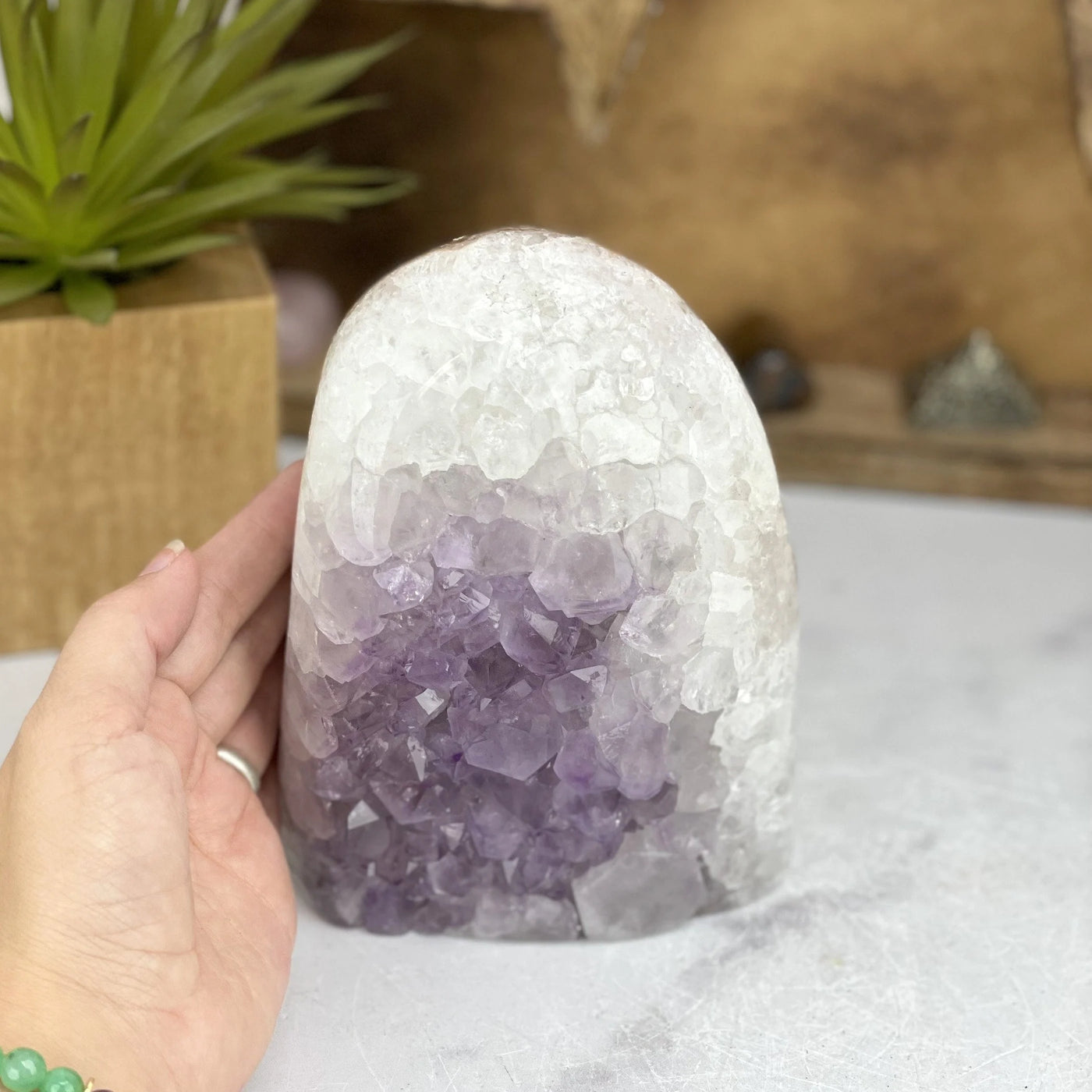 Amethyst Lamp - Polished Cut Base -