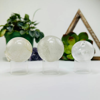 crystal quartz with decorations in the background