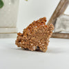 Natural Vanadinite Crystal Cluster with Barite on white base with crystals in background for reference.