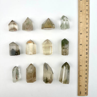 Crystal Quartz Points with Inclusions - Small Crystals - You Choose all variants with ruler for size reference