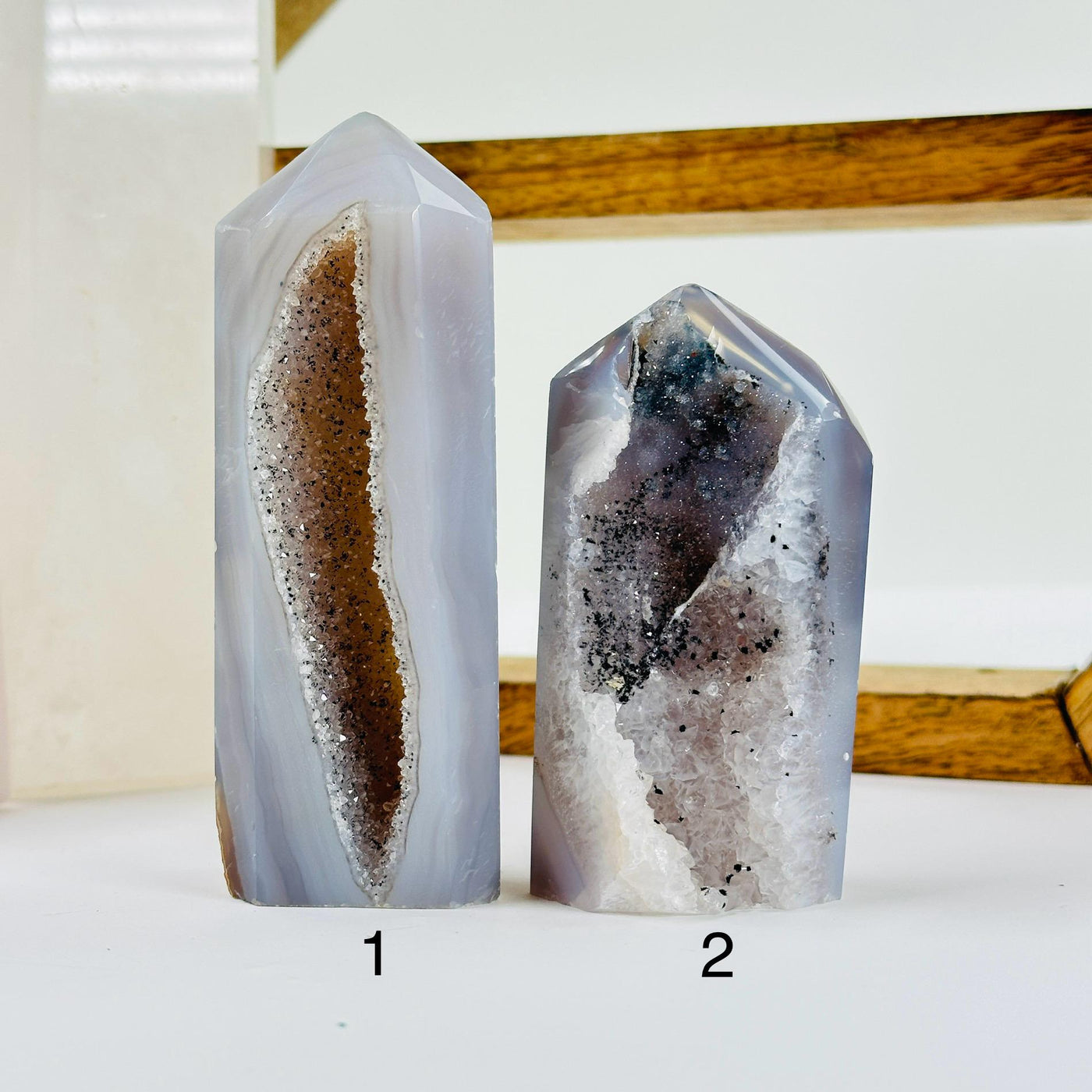 AGATE with decorations in the background