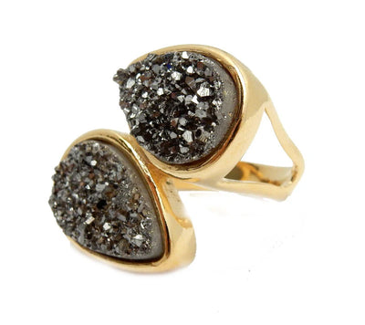 druzy ring on white background
