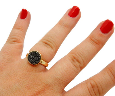 druzy ring on white background