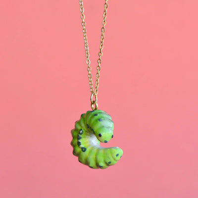 Storybook Porcelain Nature Necklace - available in a caterpillar 