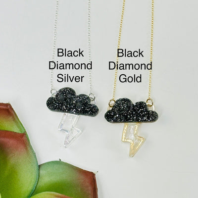 black diamond variant in both gold and silver on white background