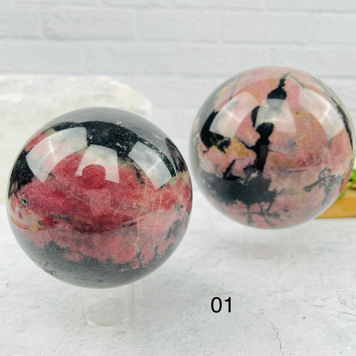 Rhodonite Polished Spheres - You Choose -01