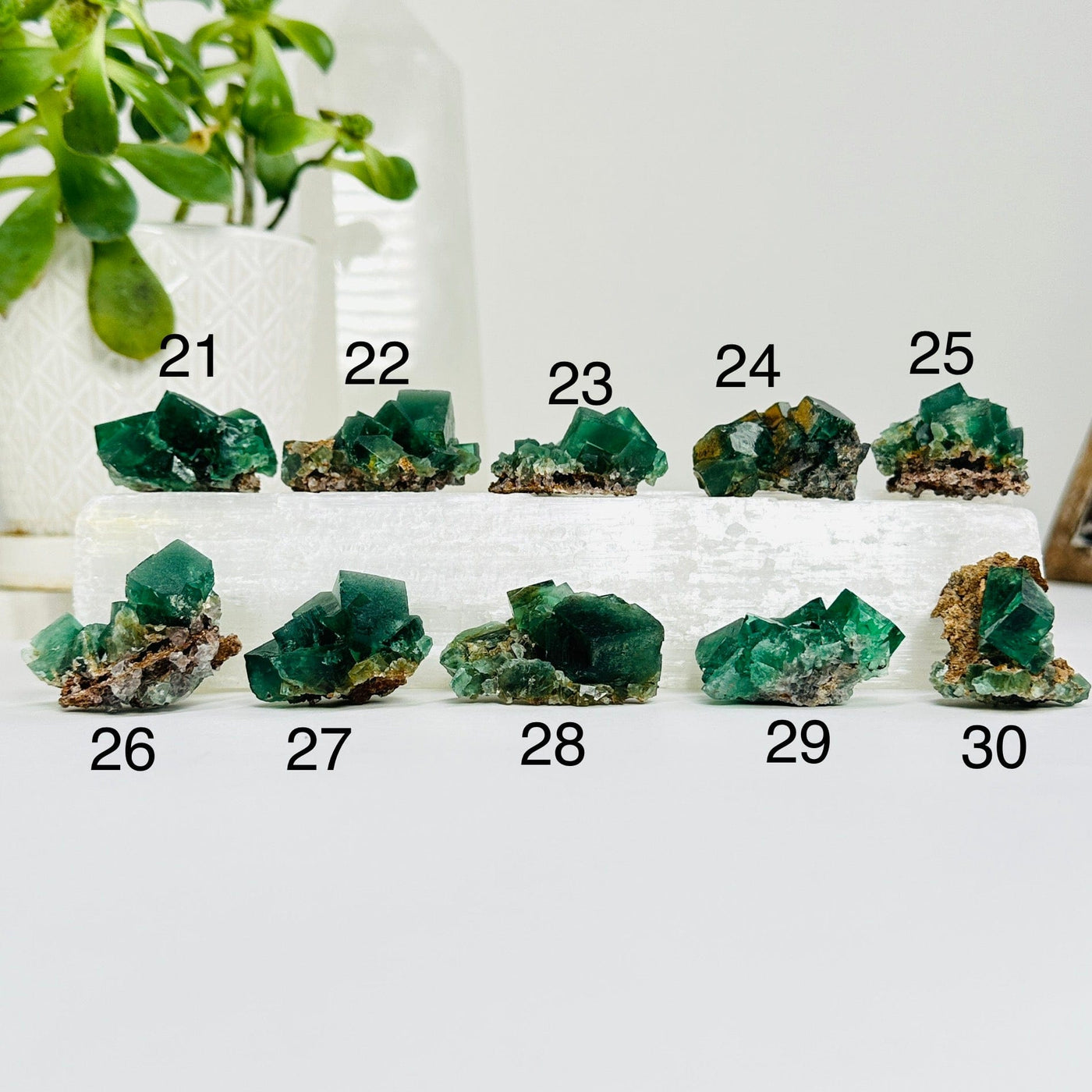 variants 21-30 of diana maria fluorite clusters