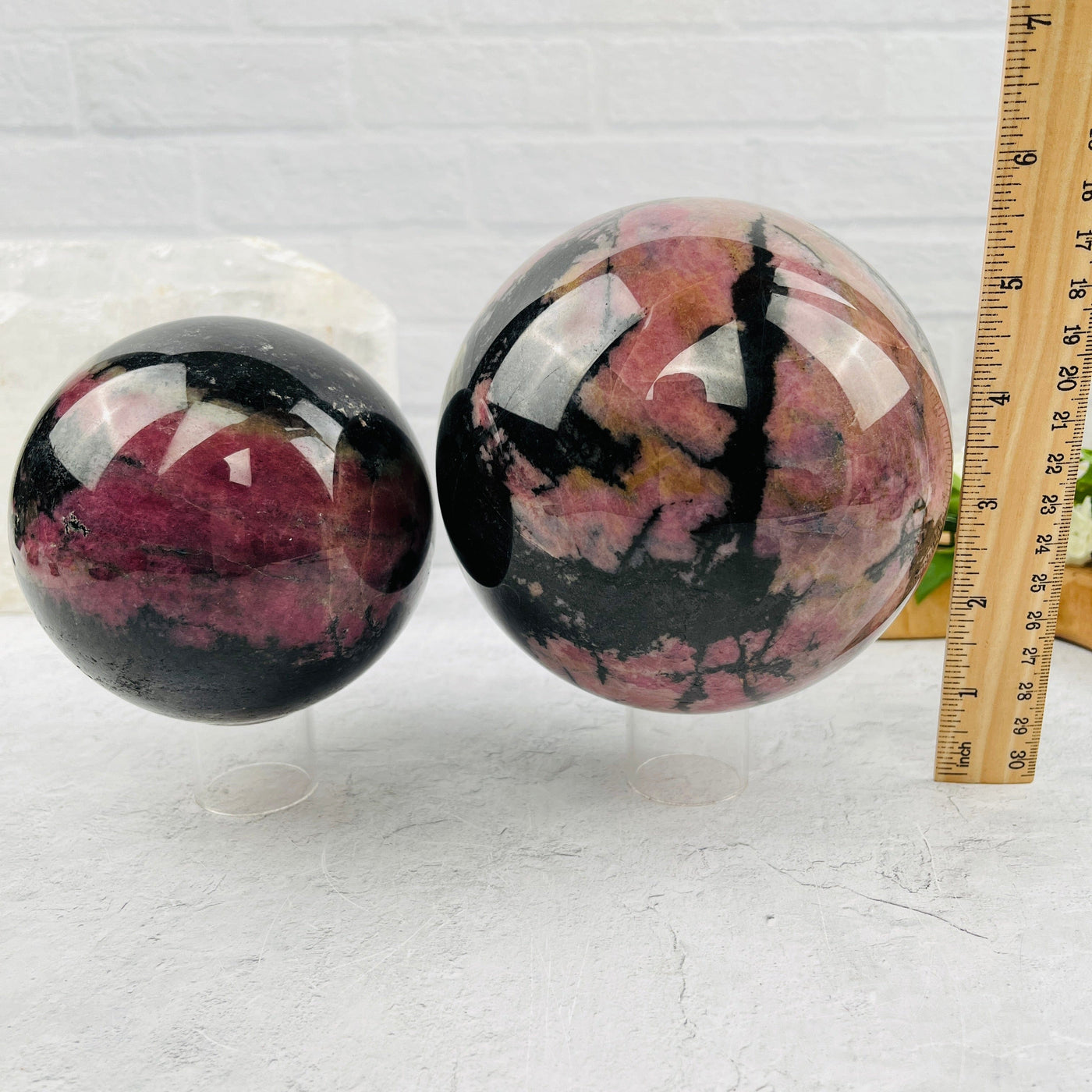 Rhodonite Polished Spheres - You Choose- with measurements